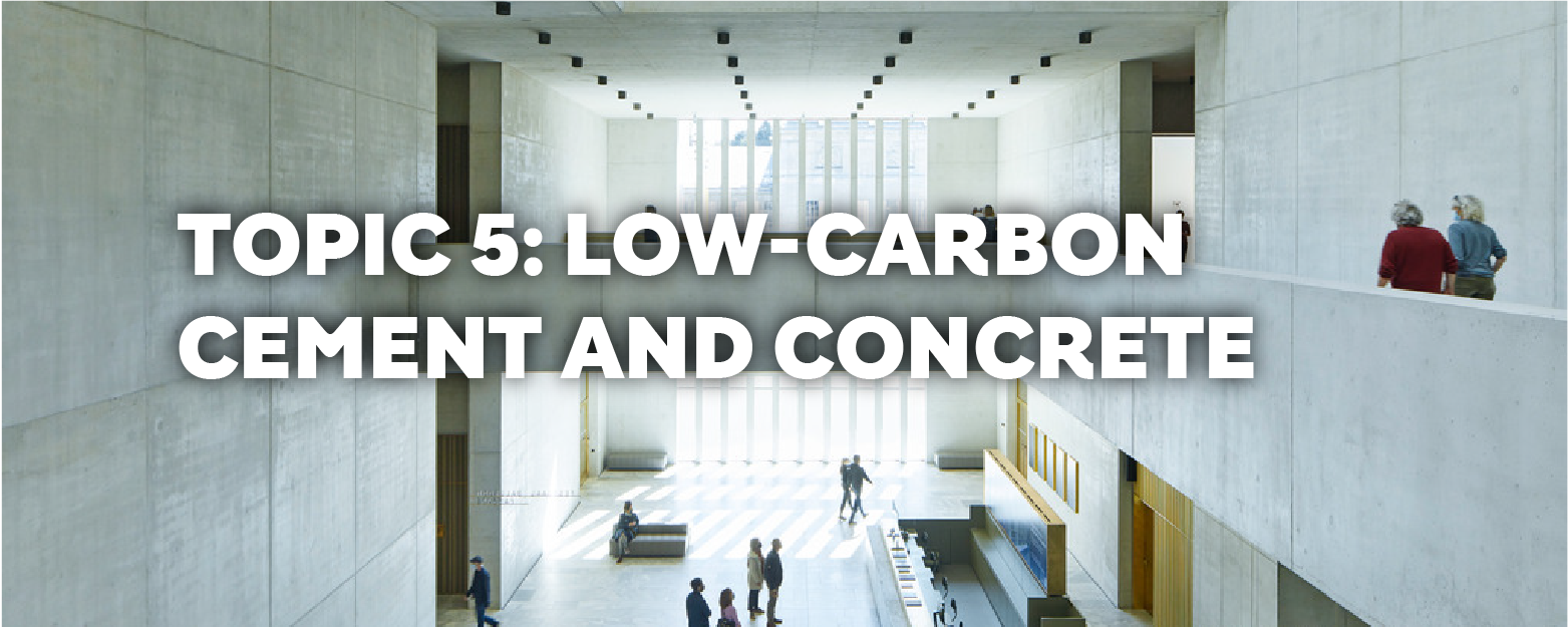 Topic 5: Low-Carbon Cement and Concrete Course SC101-5